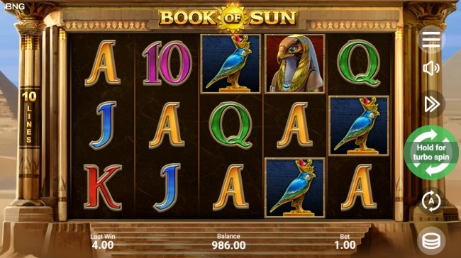Бонусная игра в Book of Sun